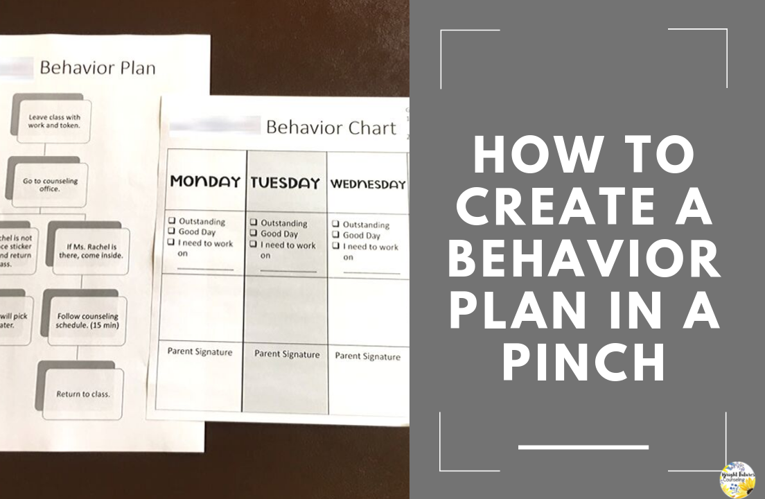 How to Create a Behavior Plan in a Pinch!